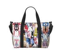 Colorful Cartoon Horses Print Italy Flag Print Versatile Handbag for Travel,Hand-Held Crossbody Travel Bag for Your Every Need
