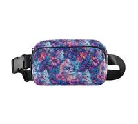 Colorful Cartoon Kittens Cute Waist Bag Fanny Pack for Women Men Water Resistant Cross Body Bag Belt Pack with Adjustable Strap for Travel Running Hiking, colorful cartoon kittens, One Size