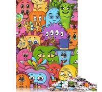Colorful Cartoon Monsters Puzzles for Adults 1000 Piece Puzzle for Teenager Educational Game Challenge Toy 1000pcs (75x50cm)