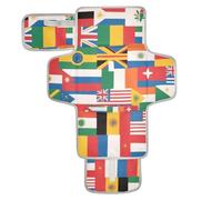 Colorful Cartoon National Flag Reusable Baby Changing pad with Tissue Pocket Changing Pads for Changing Table with Built-in Pillow cambiadores de pa?ales para Bebes