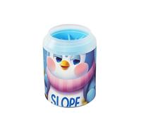 Colorful Cartoon Penguin Skating Reusable Pet Foot Cleaner Silicone Brush Soft Feet Cleaning Machine for Small Medium Large Breed Dogs/Cats