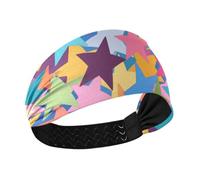 Colorful Cartoon Stars Are Fashion Non-Slip headband holder organizer Elastic hairbands for women's hair for make up Athletic Sports Yoga bandas para el cabello deportivas