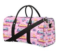 Colorful Cartoon Trains Travel Duffle Bag for Women Men Girls Boys Weekend Overnight Bags 22.7 L Tote Cabin Luggage Bag for Sports Gym Yoga