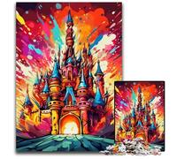 Colorful Castle 1000-Piece Jigsaw Puzzle Wooden Jigsaw Puzzles for Adults Challenging Brain Teaser - Relaxing Toy for Teenagers 50x75CM/19.68x29.52inch