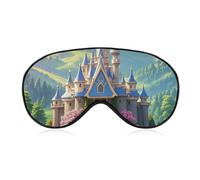 Colorful Castle Eye Mask for Women & Men, Breathable & Adjustable Eye Cover, Ultra Soft Sleep Mask, Lightweight Travel Blindfold for Airplane, Nap, Night Sleeping
