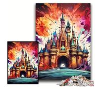Colorful Castle Jigsaw Puzzle 1000 Pieces Jigsaw Puzzles for Adults Brain Teaser & Home Decor, Perfect Size 50x75cm