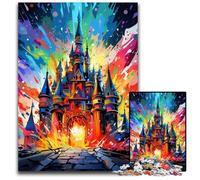 Colorful Castle JigsawPuzzle 1000 Pieces for Adults Challenging Puzzles Brain Teaser, Adult Game, Family Interactive Activity 26X38CM/10.23x14.96inch