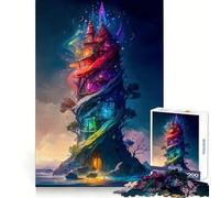 Colorful Castle The Glass 1000 Pieces Jigsaws Adults Puzzles Gifts Brain Exercise Color Fast Pattern Build (38x52cm)