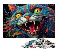 Colorful Cat 1000 Piece Jigsaw Puzzle Puzzles for Adults Home Activity for Holidays, Birthdays, And Family Game Nights 50x75CM/19.68x29.52inch