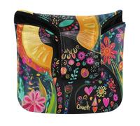 Colorful Cat Boho Golf Putter Covers Magnetic Closure Putter Headcovers for Mallet Square Waterproof PU Leather