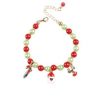 Colorful Cat Collar, Pet Collar for Cat | Cat Collar Colorful Kitten Pearl Necklace Decoration, Classic Christmas Color Scheme Necklace Decoration, Theme Party, Birthday Party, Daily Life, Wedding