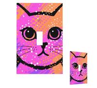 Colorful Cat Face Wall Plate Cover Modern Decorative 1 Gang Light Switch Cover Unbreakable Receptacle Outlet Covers For Living Room Bedroom Home Decor Single Toggle