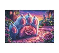 Colorful Cat Galaxy Starry 1000 Piece Pack Classic Jigsaw Puzzle Couple Puzzle Partners Ultra Difficult Wall Decor Easter New Year Cardboard 1000 PCS