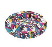 Colorful Cat Illustrations Pop Art Style Anxiety Relief Pet Dog Bed fluffier Dog Pillow Bed for Medium Size Pets Supplies Camas para Gatos