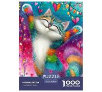 Colorful Cat Joy 1000 Piece Adults Puzzle Kids Age Games Puzzle Game Difficult Impossible Challenging & Brainteasing 70x50cm/1000pcs