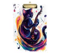 Colorful Cat Music Play A4 Estimate clipboard Waterproof for Homework Pediatric Gold 9 x 12 in