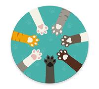 Colorful Cat Paws Mouse pad