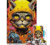 Colorful Cat Puzzles for Teenagers Teens 1000pc Puzzle,Brain Teaser Game Wall Decoration Unique Birthday And Xmas Gifts (75x50cm)
