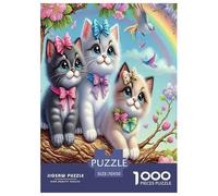 Colorful Cats 1000 Pieces Jigsaws for Adults Impossible Beautiful Home Decoration Challenge High Difficulty 70x50cm/1000pcs