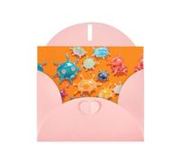 Colorful cell bodies Pink Patterns greeting card 6x4 inches with envelope, covering birthdays, weddings and other occasions