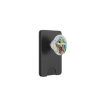 Colorful Chameleon Art PopSockets PopWallet for MagSafe
