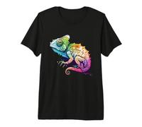 Colorful Chameleon Camouflage Rainforest Chameleon Lizard Premium T-Shirt