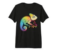 Colorful Chameleon Camouflage Rainforest Chameleon Lizard Premium T-Shirt