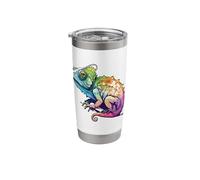 Colorful Chameleon Camouflage Rainforest Chameleon Lizard Stainless Steel Insulated Tumbler