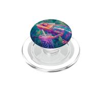 Colorful Chameleon Drinking Boba Tea Bubble Tea PopSockets PopGrip for MagSafe