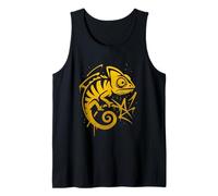 Colorful Chameleon Graffiti Street Art Animal Design Tank Top