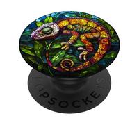 Colorful Chameleon Lizard Artwork PopSockets Adhesive PopGrip