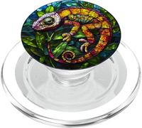 Colorful Chameleon Lizard Artwork PopSockets PopGrip for MagSafe