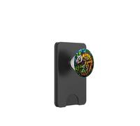 Colorful Chameleon Lizard Artwork PopSockets PopWallet for MagSafe