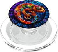 Colorful Chameleon Reptile Art PopSockets PopGrip for MagSafe