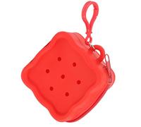Colorful Change Pouch Silicone Coin Organizer and Zipper Top Lovely Kids Accessories Card Holder Kids Keychain Wallet, red, フリーサイズ
