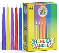 6-Pack Colorful Chanukah Candles - Standard Size Hanukkah Candles - Premium Quality Wax - Assorted Colors - Bulk Pack for All 8 Nights of Hanukkah - by Ner Mitzvah