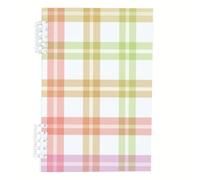 Colorful Check A5 Notebook, Pastel Plaid Notebooks A5, Lined Paper Composition Notebook 120Pages/60Sheets, Note Book Lined for Study, Exercise Books for Man, Student Essentials University Women Man