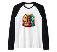 Colorful Chess Knight Strategy Design - Unique Chess Knight Raglan Baseball Tee
