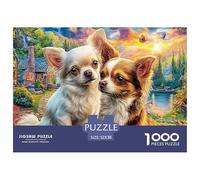 Colorful Chihuahua with Mountain Backdrop_4Herculean Jigsaw Puzzles for Adults A 1000-Piece (Advanced) Epic of Impossible, Hard, And Difficult Challenging Puzzle Games - The Supreme Gift for Puzzle-L
