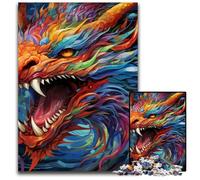 Colorful Chinese Dragon 1000 Piece Jigsaw Jigsaw Puzzles Relaxing Entertainment, Home Decor 50x75CM/19.68x29.52inch