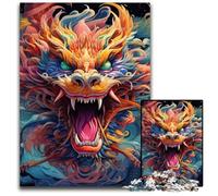 Colorful Chinese Dragon 1000 Piece Jigsaw Puzzles for Adults cardboard Jigsaw Relaxing Entertainment, Home Decor 26X38CM/10.23x14.96inch