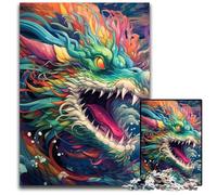 Colorful Chinese Dragon 1000 Piece Jigsaw Puzzles for Adults Impossible Jigsaw Puzzles for Adults Ideal And Home Decor 26X38CM/10.23x14.96inch