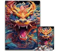 Colorful Chinese Dragon 1000 Pieces Puzzle Gifts Impossible Jigsaw Puzzles for Adults Challenging Brain Teaser for Teenagers, Family Fun Interactive Game 50x75CM/19.68x29.52inch
