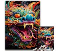Colorful Chinese Dragon 1000 Pieces Puzzle Gifts Jigsaw Puzzles for Adults Family Activity, DIY Home Decor, 50x75CM/19.68x29.52inch