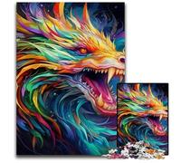 Colorful Chinese Dragon JigsawPuzzle 1000 Pieces for Adults Challenging Puzzles Brain Teaser, Adult Game, Family Interactive Activity 50x75CM/19.68x29.52inch