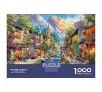 Colorful Chinese Street with Snail Decorations 1000 Piece Jigsaw Puzzle - Advanced Difficulty - Thick Paper Pieces 52x38cm/1000pcs