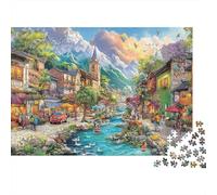 Colorful Chinese Street with Snail Decorations Jigsaw Puzzles for Adults 1000 JiJigsaw Puzzles European Town for Adults Family Puzzle Game Gifts& Brainteasing A Unique 100% Recvcled Cardb