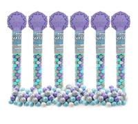 Colorful Chocolate Candy Cane - 6 Canes of Candy for Party Favors, Gifts, Buffets, Everyday Snacking, and Seasonal Treats for Kids and Adults (6-Wands)
