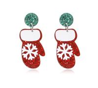 Colorful Christmas Dangle Earrings Christmas Stockings Christmas Tree Santa Claus Snowflake Deer Acrylic Christmas Earrings Christmas Gift, Acrylic, No Gemstone
