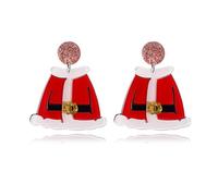 Colorful Christmas Dangle Earrings Christmas Stockings Christmas Tree Santa Claus Snowflake Deer Acrylic Christmas Earrings Christmas Gift, Acrylic, No Gemstone